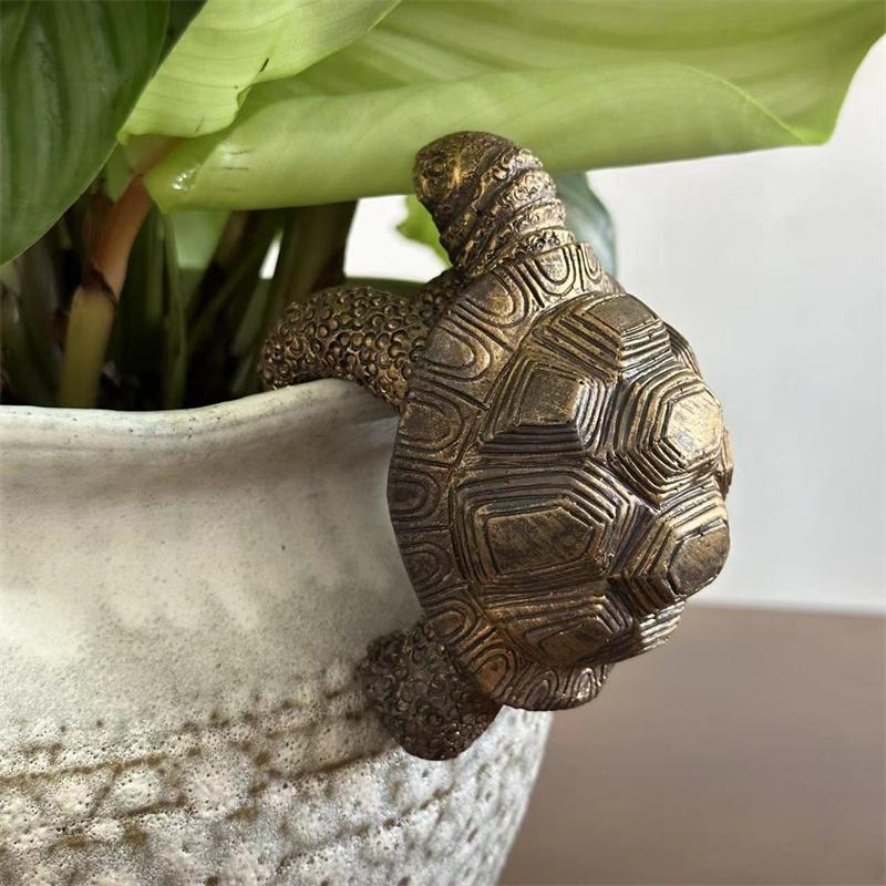

1Pc Small Turtle Decorations Flower Pot Bonsai Craft Decorations Flower Pot Pals Garden Decor Home Decor Dinosaur Gifts Cuckold
