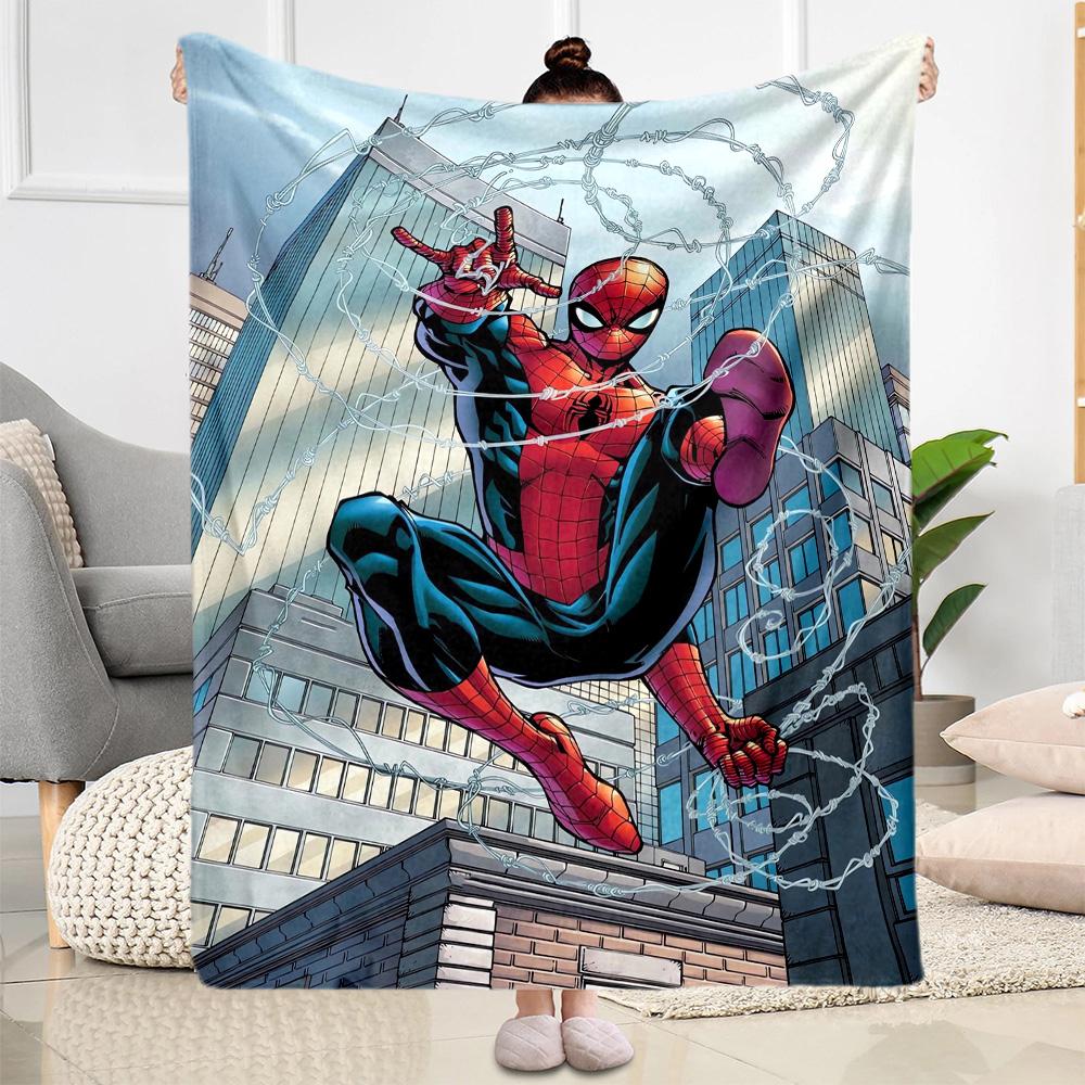 1pc Spider-Man Action Blanket Soft and Warm for Sofa Office Camping Travel Livingroom Great Gift for Friends and Family Comfortable