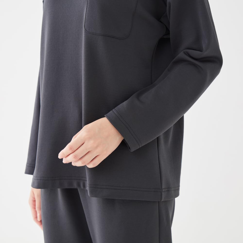 Room Wear Drop Shoulder Long Sleeve for Easy Turning in Sleep [Gunze] [Sleeping T] T-Shirt Women's White_KO4503