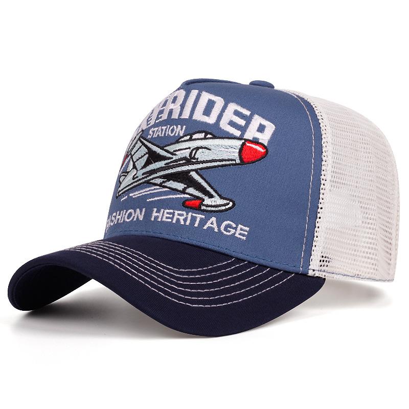 New Hot Sale Unisex Sun Hat Hip Hop Mesh Trucker Hat Classic Pattern Breathable Summer Baseball CapStreetwear Cap for Men Women