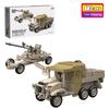 402 szt. Brytyjskie Działo Przeciwlotnicze Bofors 40mm L60 Ciągnik Artyleryjski Morris CDSW 6X4 Klocki Budowlane WW2 Armia Wojskowe Klocki Zabawki