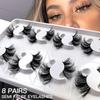 Fried Hair Half-Eye False Eyelashes 8 Pairs Semi Fales Eyelashes