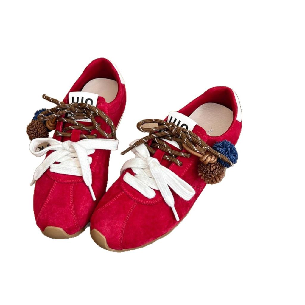 Dicke Sohle Dopamin Deutsche Trainingsschuhe Ballett Freizeit Sportschuhe Damenschuhe 2025 Neu Frühling und Sommer Weiße Schuhe