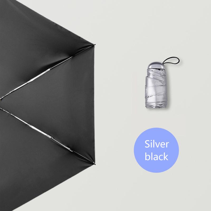New Mini Pocket Umbrella Rain Women Anti UV Titanium Silver Coating Small Sun Umbrella Girls Travel Cute Umbrella 6 Ribs Parasol