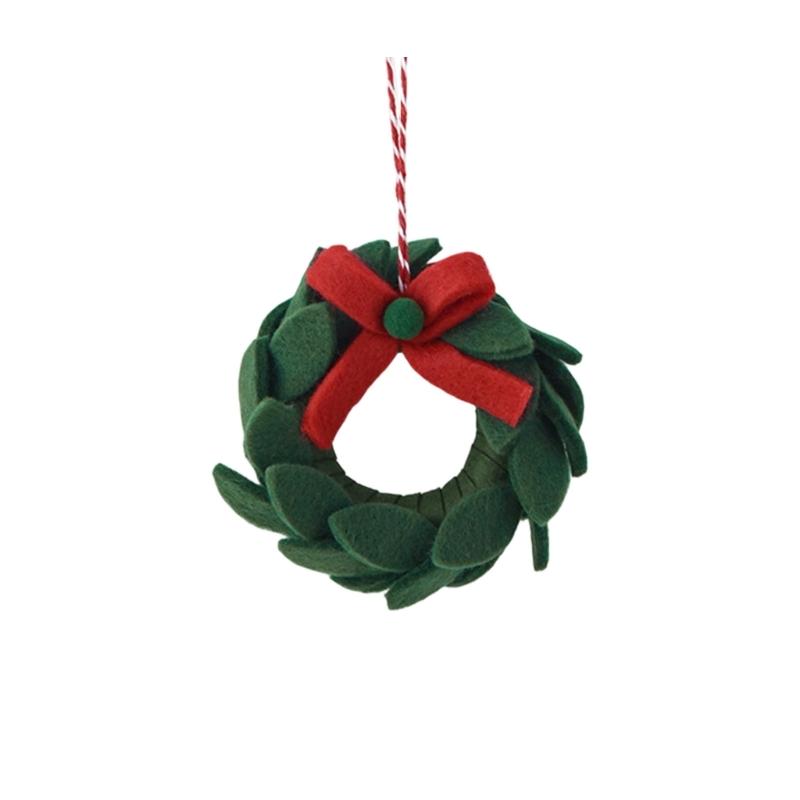 Soft Texture Christmas Wreath Ornament for Tree and Wall Placement with Display Loop for Seasonal Indoor Use Display