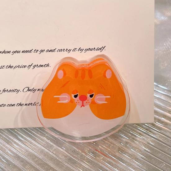 2Pcs Double-Sided Binder Clip Cartoon Cat And Dog Note Holder Clips