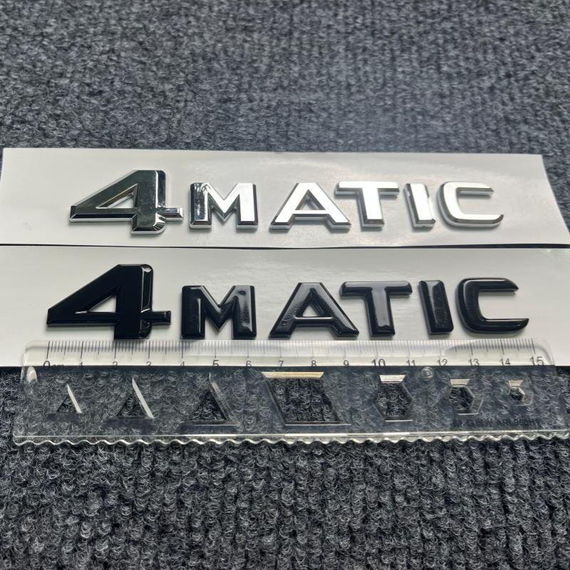 Logo 3D Cromato Nero 4Matic Lettere Stemmi per Bagagliaio Auto per GLC 250 GLK 220 ML 320 4matic Emblema Adesivo Accessori
