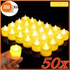 Xiaomi 50/24 de bucăți lumânare de simulare cu LED-uri cu baterie întrerupător luminițe lumânări fără flacără nuntă acasă decor de Crăciun lumânare lumină caldă