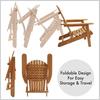 Folding Cedar Wood Adirondack Chairs, Set of Outdoor Lounge Chairs for Patio, Deck, Yard, Lawn, and Garden Seating