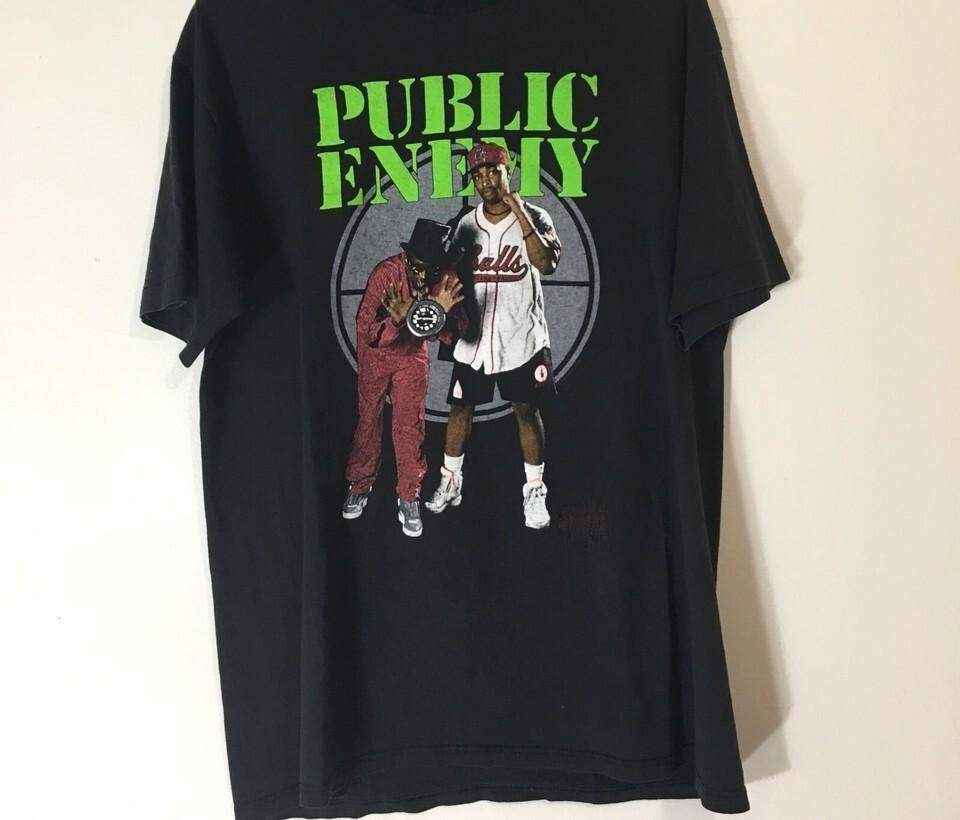 Vintage Public Enemy Band Heavy Cotton All Size Black Unisex Tee Shirt AA1488 Unisex T-Shirt XL