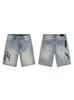 Cross-border Trendy Brand PURPLE BRAND JEANS European and American High Street Loose and Versatile Jeans Shorts Men's and Women's Tide