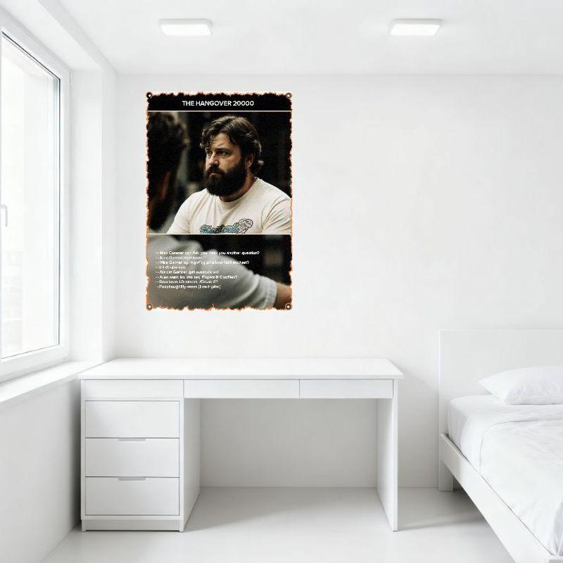 The Hangover 20000 Vintage Metal Tin Sign Retro Man Cave Decor with Bearded Man & Colorful Graphic for Bar Cafe Home Decoration