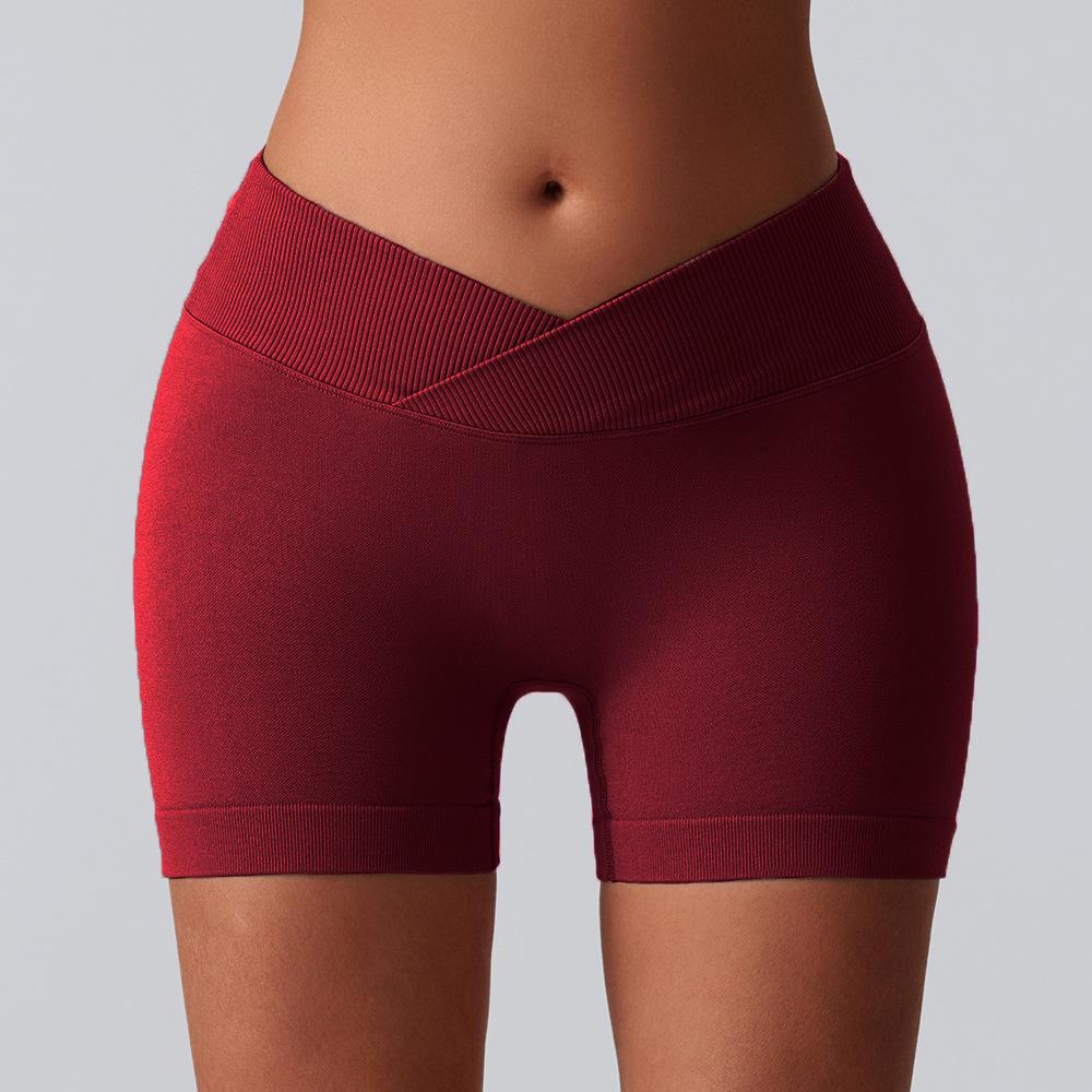 Outdoor Hip Lifting Dreiteilige Yoga-Shorts Hohe Taille Fitnesshosen Sport-Laufshorts Damen Yoga-Kleidung Schnelltrocknende Shorts Damen