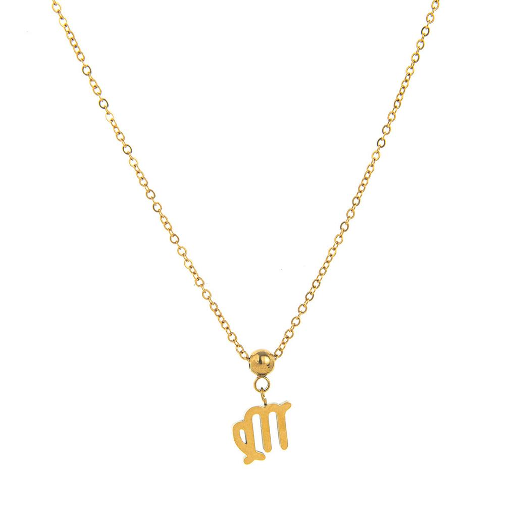 Stainless Steel 12 Constellation Pendant 12 Constellation Symbol Pendant Necklace Bracelet Furnace Vacuum Plating Color Retention