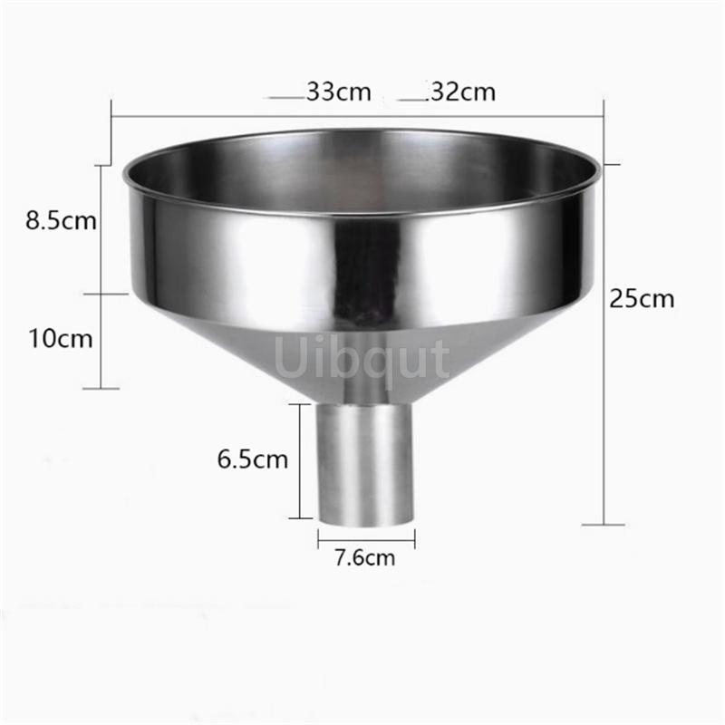 304 Big Stainless Steel Funnel Kitchen Oil Liquid leakage Funnel refueling Detachable Filter Wide Mouth Funnel Kitchen Tools