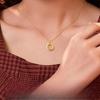Business Dragon Abacus Pendant Necklace Women's New Dragon Clavicle Chain Necklace