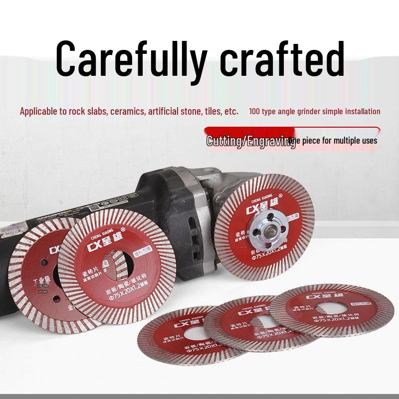 75mm Diamond Tile Saw Blade for Angle Grinders - Ideal for Ceramic Floor Tiles and Grout Cutting