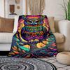 1 Eulenmuster-Decke, weiche, warme Kuscheldecke für Sofa, Büro, Bett, Camping und Reisen