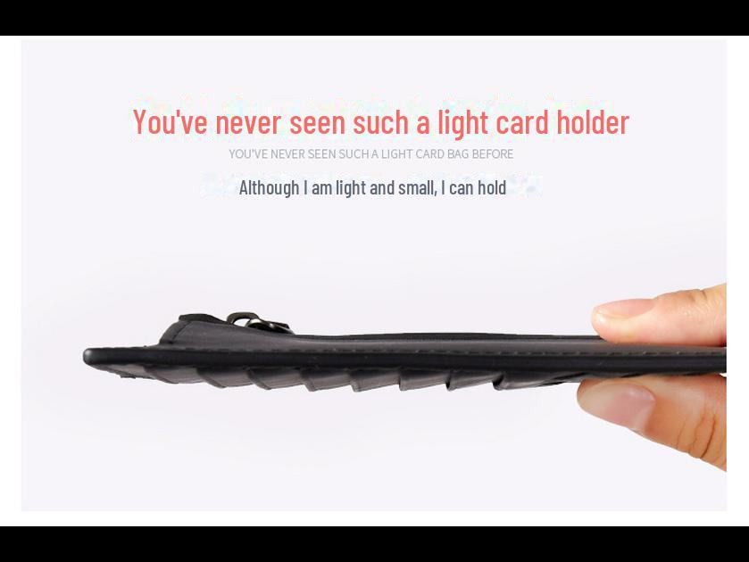 Ultradünne Geldbörse aus echtem Leder mit mehreren Kartenfächern