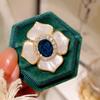 Europäische Und Amerikanische Mode Retro Legierung Blume Mit Perle Brosche Brustblume