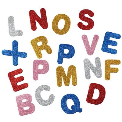 140pcs Decoration EVA Glitter Foam Letter Stickers 1.7inch Colorful Alphabet Stickers A-Z Self-Adhesive for Scrapbooks,Cards