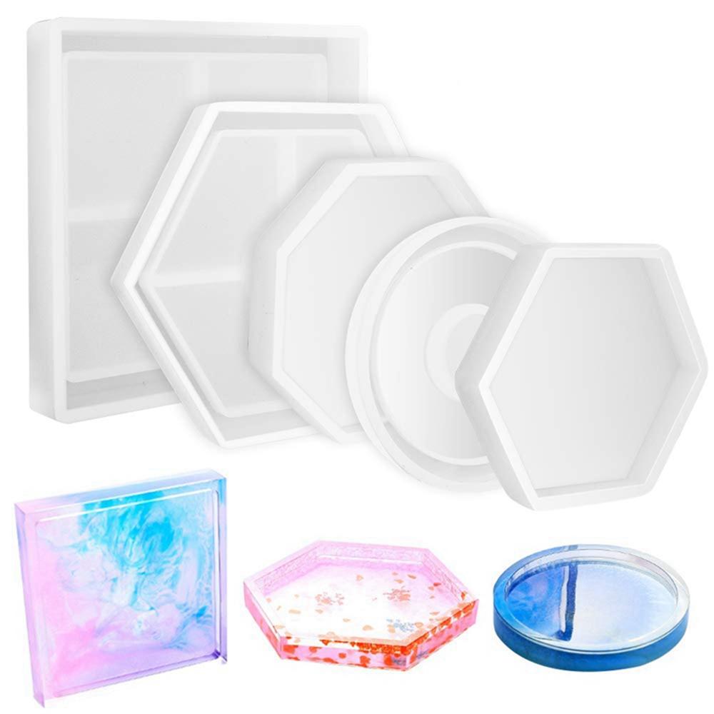 Faceplate Base Plum Blossom Heart Shape Pendant Home Decoration Coaster Mold Clay Tool Soap Mould
