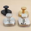 2Pcs Square Strong Suction Cup Hooks Stainless Steel Wall Hook No-Drill Towel Holders For Kitchen Bathroom Hanging Hangers