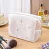 High Quality Portable Cosmetic Bag stamping star pattern with Zipper Make Up Storage Bag Soft Velvet Women Toiletry Bag