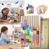 Holz Stapelspiel Tetris, Holz Puzzle Tetris 3D, Montessori Holzspielzeug Tetris 3 4 5 6 Jahre, Intelligenz Puzzle, Geschenk für Kinder, Denkspiel