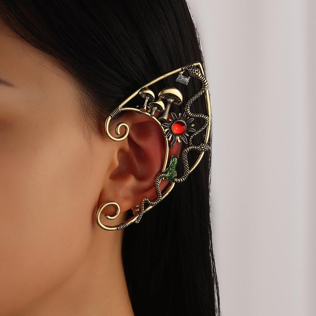Snake Cuff Vintage Earrings For Women With Alloy Material And Animal Pattern For Daily Use