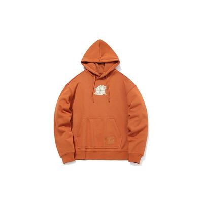 Li Ning Badfive Basketball Series Loose Casual Sports Hoodie Men Hoodies Amber-Brown AWDQ522-1