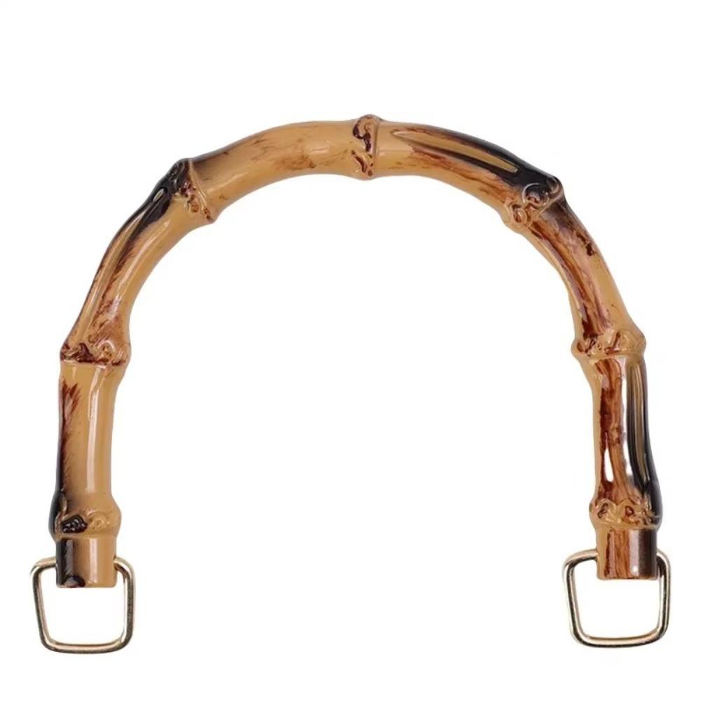 DIY Gebogener Bambus Handtaschengriff Kunststoff Retro Taschengiff Handhebel Verbinderschnalle Taschenteile & Zubehör