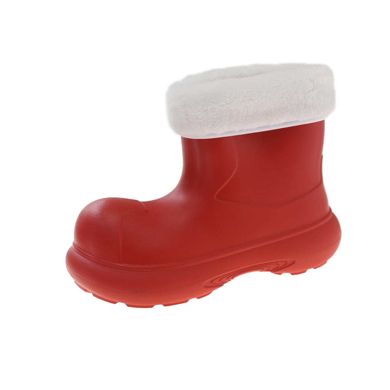 

Женские теплые короткие сапоги на толстой подошве из бархата, зимние, 2024, большие, милые, пушистые, с одной педалью, резиновые сапоги прилив 35-36 красный