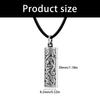 Ancient Hollow Charm Necklace For Holding Sacred Scroll Engraved Intricate Design Matte Finish Black Strap Included