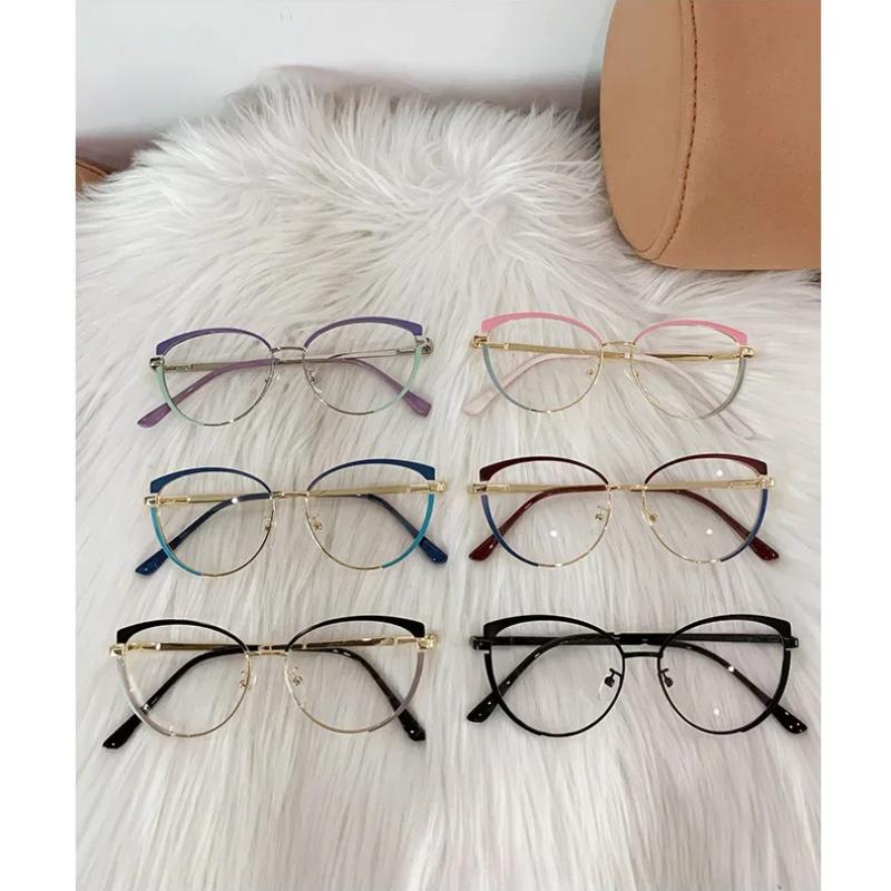 Glasses Retro Lady Cat EyeGlasses Frame Anti Blue Light Glasses Computer Goggles Women Eyewear