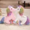 Neue Regenbogen Einhorn Puppe Fliegendes Pferd Puppe Plüschtier Buntes Pony Stoffpuppe