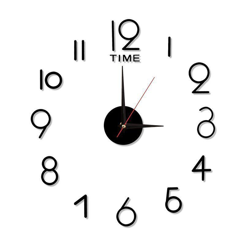 Creative Simple Creative DIY Wall Clock No Punch Wall Sticker Clock Silent Living Room Entrance Acrylic Decorative Wall Clock