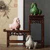 Cracked glazed ceramic tea, pet horse statue, office desk decoration gift, Chinese Zen tea ceremony culture