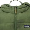 Patagonia STY68207FA18 Jednopunktowe logo Długi rękaw parka puchowa M zielona Dziecięca Używana
