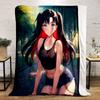 Anime Girl In a Sunlit Park Print Blanket Soft and Cozy Perfect for the Living Room Bed Sofa or a Nap,gift