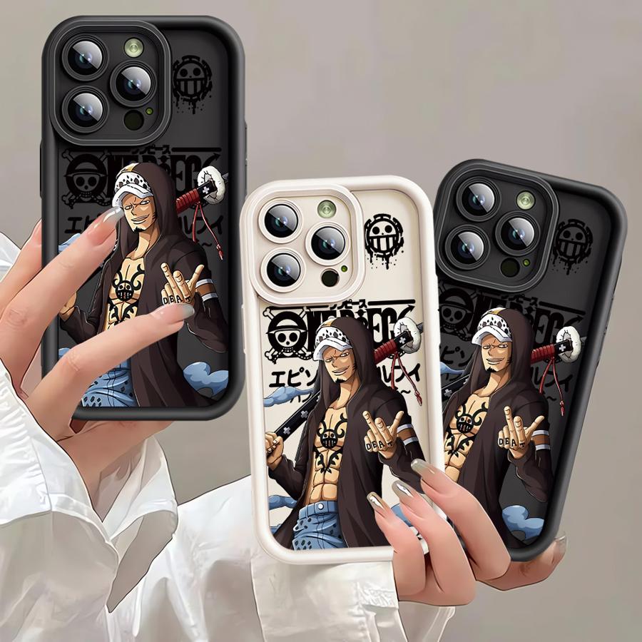 Soft Cover Case for iPhone 15Pro 13Pro 11 14+ 12 13 16 Pro Max 15 Plus 14 16e 16+ One Piece Law
