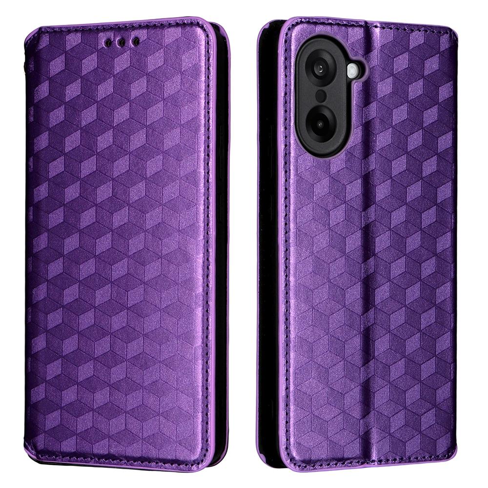 For OnePlus Nord CE5 5G/Ace 5 Racing 5G Case Wallet Rhombus Imprinted Leather Phone Cover