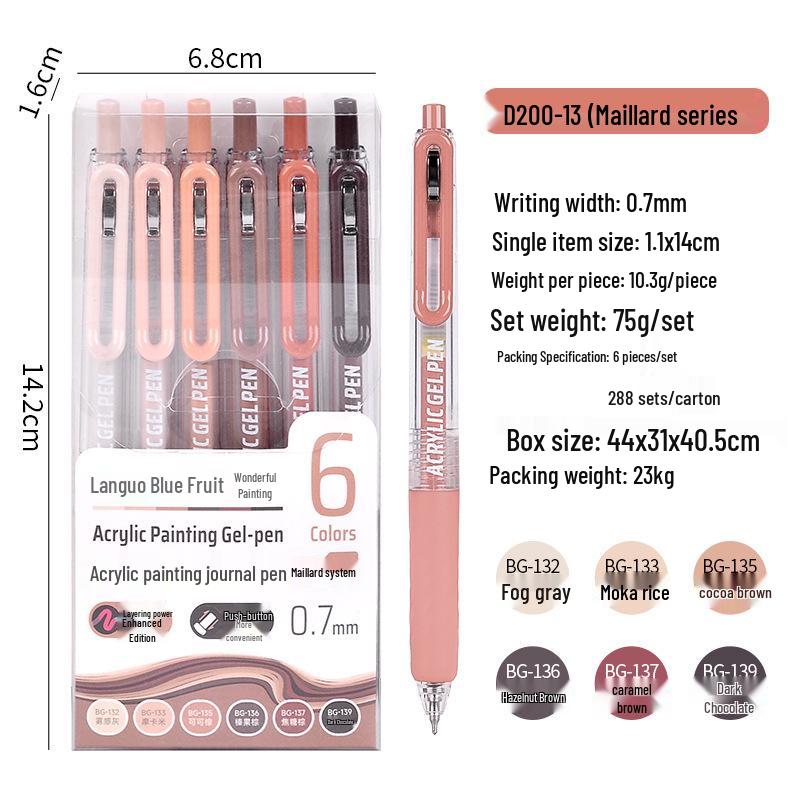 90-Color Blue Fruit Acrylic Paint Pen, 0.7mm Large Capacity Hand-Press Student Journal Marker
