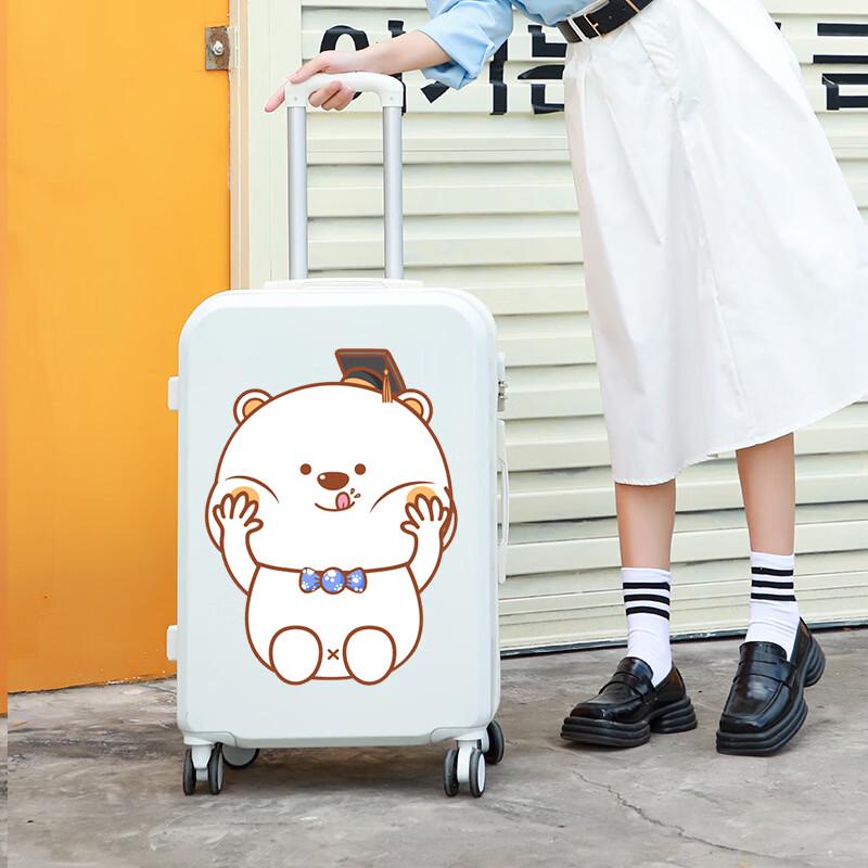 PACKAGE FASHION Women s Cartoon Travel Luggage with Cup Holder 20 inch