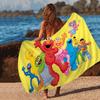Cartoon S-Sesame Cookies S-Street Bath Towel Microfiber Soft Water Absorbing Breathable For Girl Kids Decorative Beach Towel