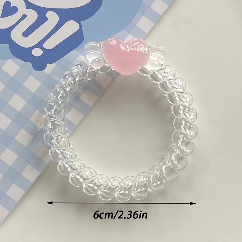 2023 Y2K Star Hair Ring For Women Girls Cute Jelly Pentagram Telephone Line Hair Rope Korean Elastic Hair Bands Friends Gifts