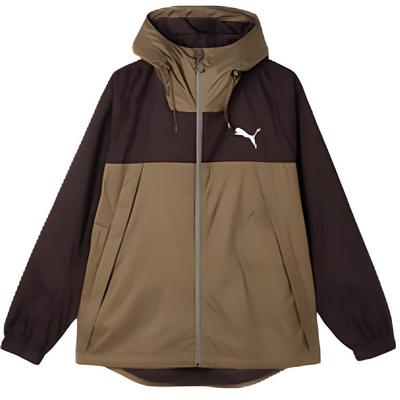 Outdoor Protective Loose Fit Outdoor Sports Zip-Up Hooded Jacket Men Jackets Chocolate 685839-80