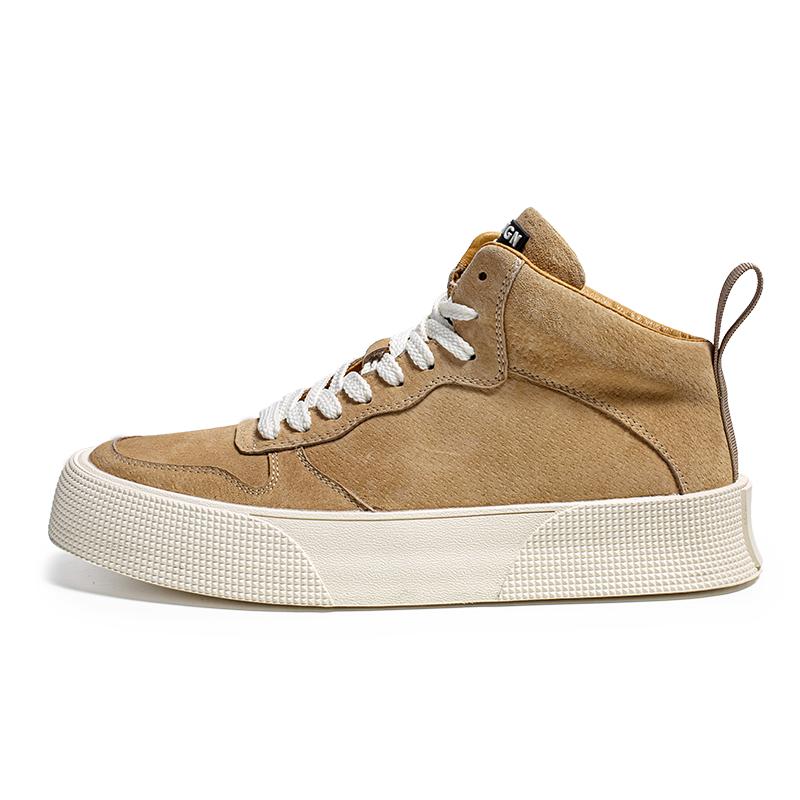 Fashion Hot Selling Men's High-top Shoes Autumn Winter Thick Soled Wear-resistant Men's Outdoor Hiking Shoes Casual Lace Up Sports Shoes