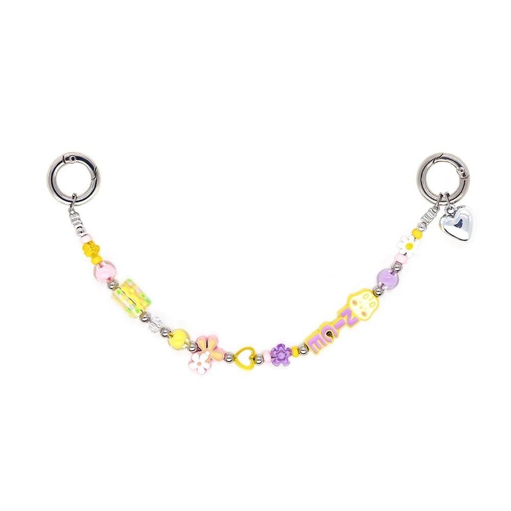 Y2K Beaded Phone Chain Zinc Zinc Alloy Versatile Bag Pendants Creative Colorful Bag Charm Women