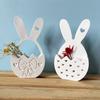 Silicone Easter Bunny Mold Flexible Flower Basket Casting Mold for Epoxy Plaster Wax DIY 3D Easter Decorations And Crafts Gift